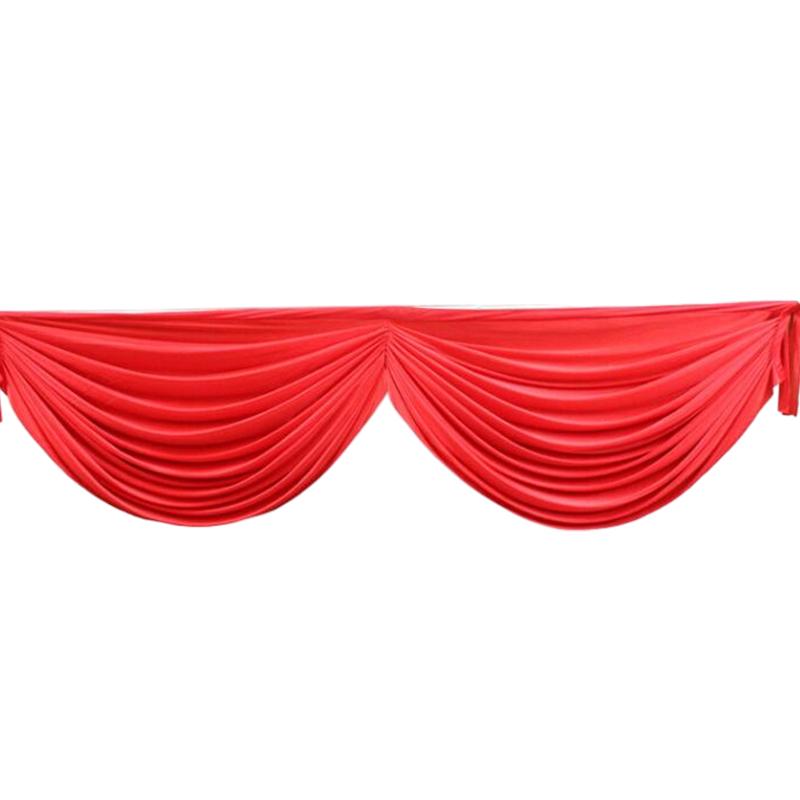 2M Wedding Background Curtain Swag Party Valance Drape Panel Wedding Backdrop Curtain Valance Stage Background Decor Drapery