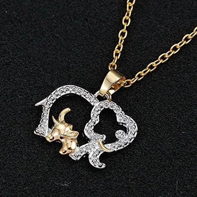 Christmas Gifts Elephant Shape Pendant Necklace Jewelry for Mother Hot Gold Silver Plated Crystal Animal Mothers Day Accessories