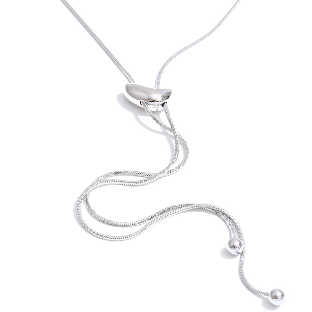 

Yhpup Stainless Steel Adjustable Pull-out Chain Long Drop Necklace That Goes Down The Chest Attractive Waterproof Jewelry 2026