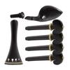 Complete Set Violin Accessory Parts Set Ebony Material Violin Tuning Pegs Endpin Set For Violin
