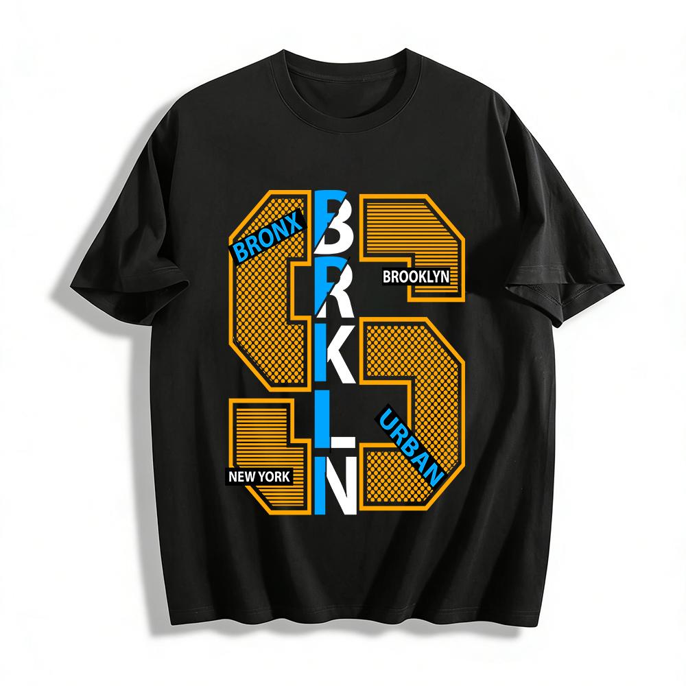 New York Bronx Brooklyn Urban Graphic Casual T-Shirt Pure cotton T-shirt XXS