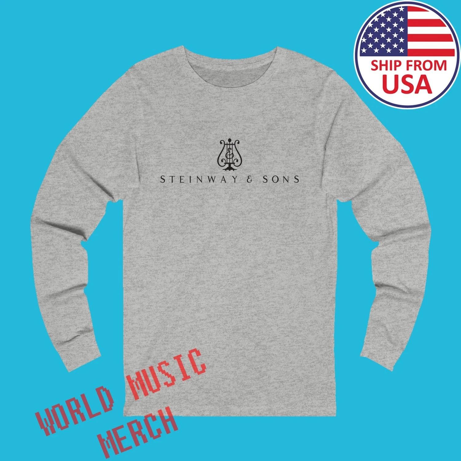 Steinway and Sons Grey Size S-2XL S