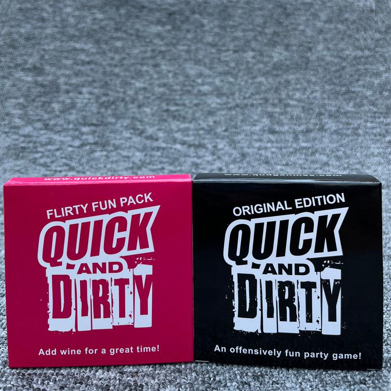 

Английская версия Quick And Dirty Оскорбительная и смешная игра Веселая социальная комедия розовый