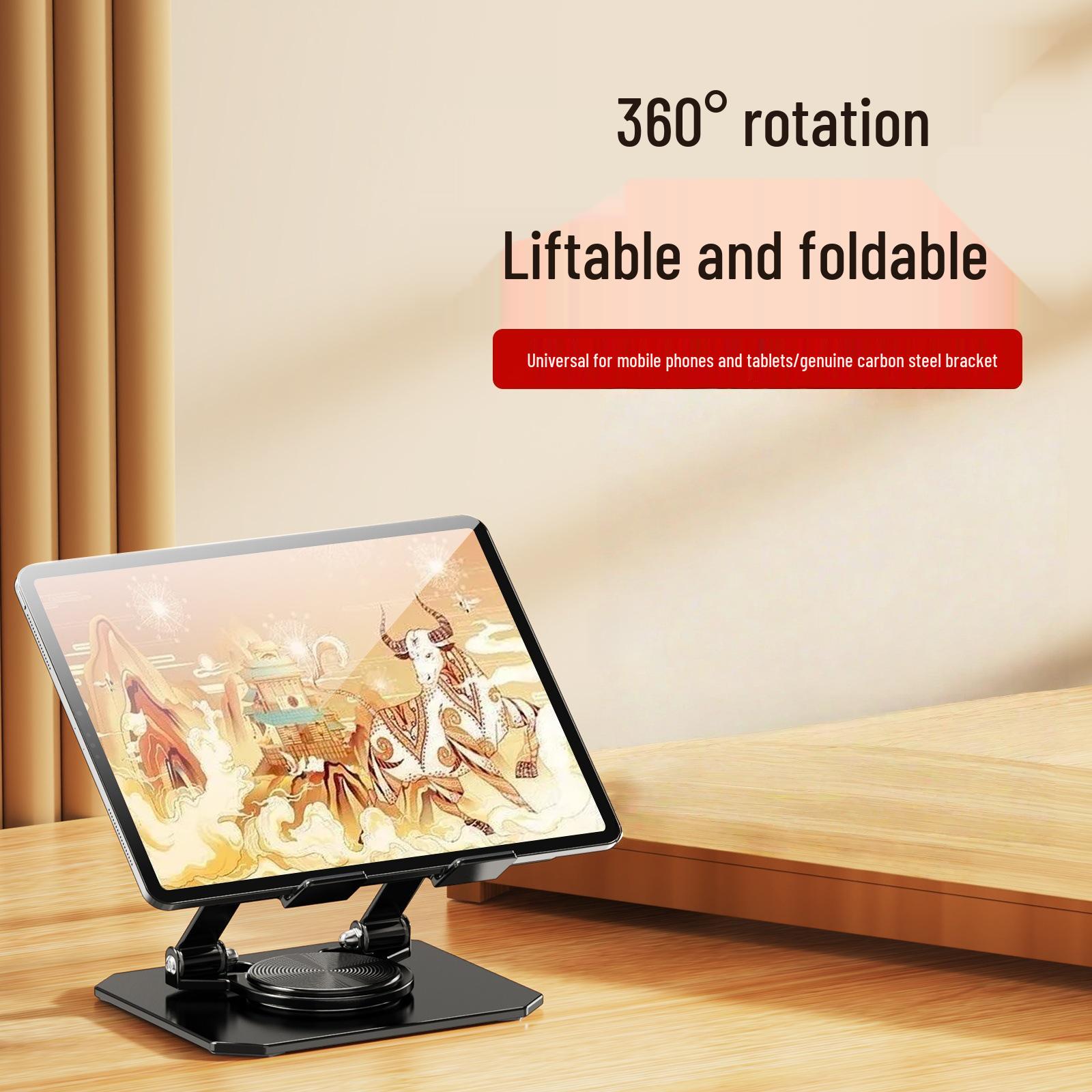 

Universal All-Metal Rotating Tablet Stand for iPad - Ideal for Streaming, Office, and Gaming Universal Tablet