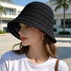 Women Hat Breathable Hollow Pure Color Summer Basin Design Fisherman Hat Outdoor