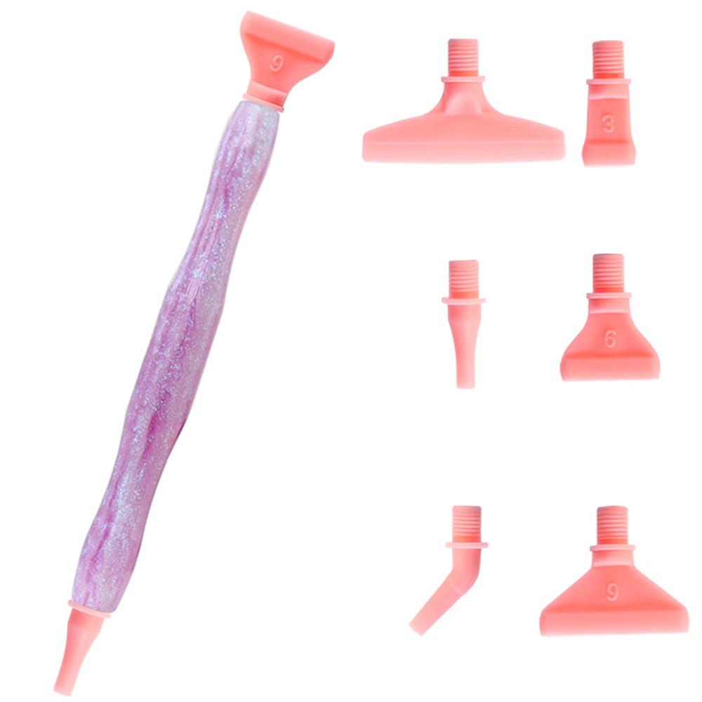 Caneta de Pintura com Diamantes de Resina 5D Fio Cabeças de Caneta de Metal de Reposição Canetas de Broca de Ponta Com Argila Adesiva Artesanato de Arte DIY Pintura com Diamantes