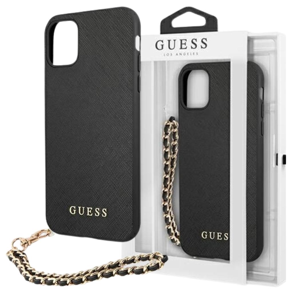 Guess Guhcn61Sasgbk Iphone 11 6,1 / Xrczarny/Black Hardcase Saffiano Chain