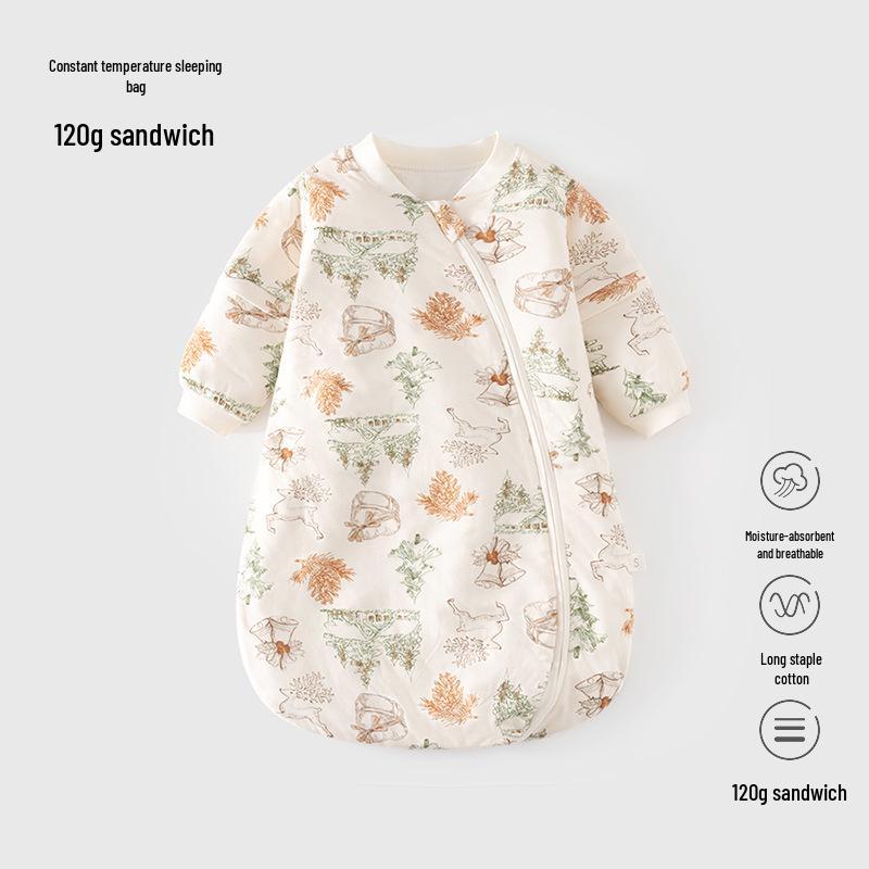 

Детский термоспальный мешок: Стеганый, U-образный, Защита от пинков, На молнии, Пижама для новорожденных на весну/осень S (0-1 year)