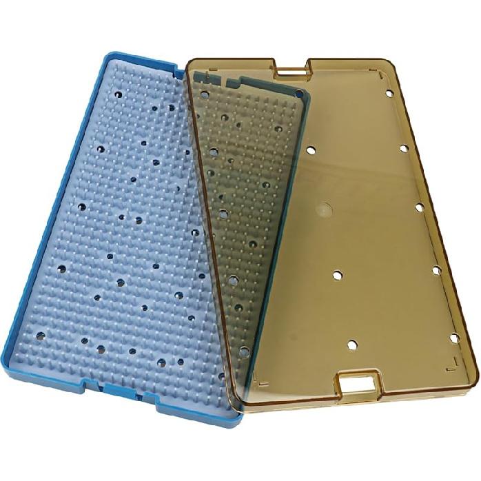 

L/M/S Автоклавируемый контейнер для хранения инструментов Поднос для стерилизации инструментов Кейс с силиконовым ковриком (M) S