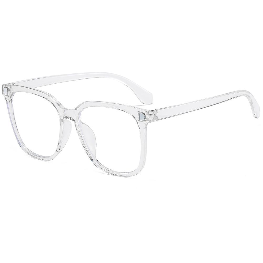 

Xiaohongshu Same Glasses Frame D Word Trend Anti-Blue Flat Glasses Glasses White film anti-blue light