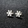 Christmas Tree Reindeer Pattern Earrings Women Student Teen New Year Gift Stainless Steel Cartilage Piercing Earring Zircon