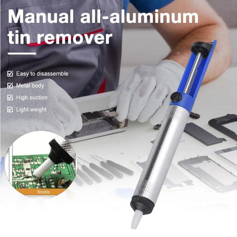Aluminum Metal Desoldering Pump Suction Tin Gun Soldering Sucker Pen Removal Vacuum Desoldering Pump Tool