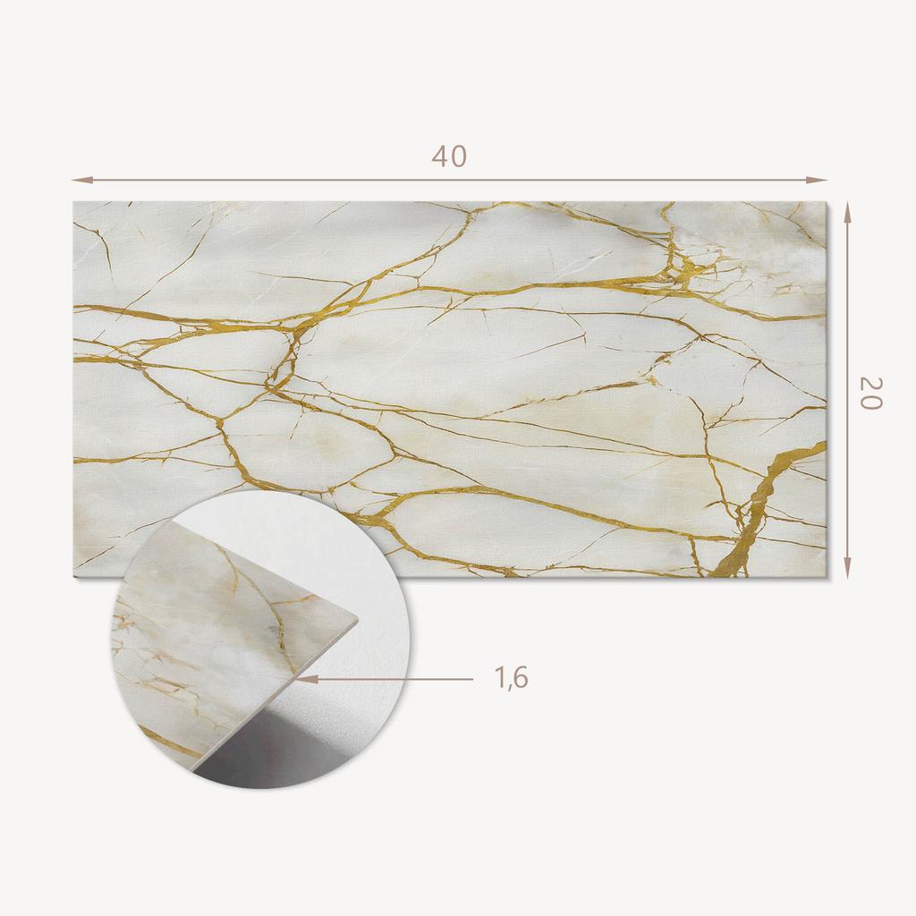 Samoprzylepne Kafelki Winylowe Z Nadrukiem Do Łazienki Elegancki Marmur Z Żyłkami 10X40X20 Cm