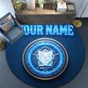 Custom Name,Leicester City pattern round rug,Carpet Rug for Living Room Bedroom Playroom ,Non-slip Floor Mat,Holiday Gifts and Birthday Gifts.