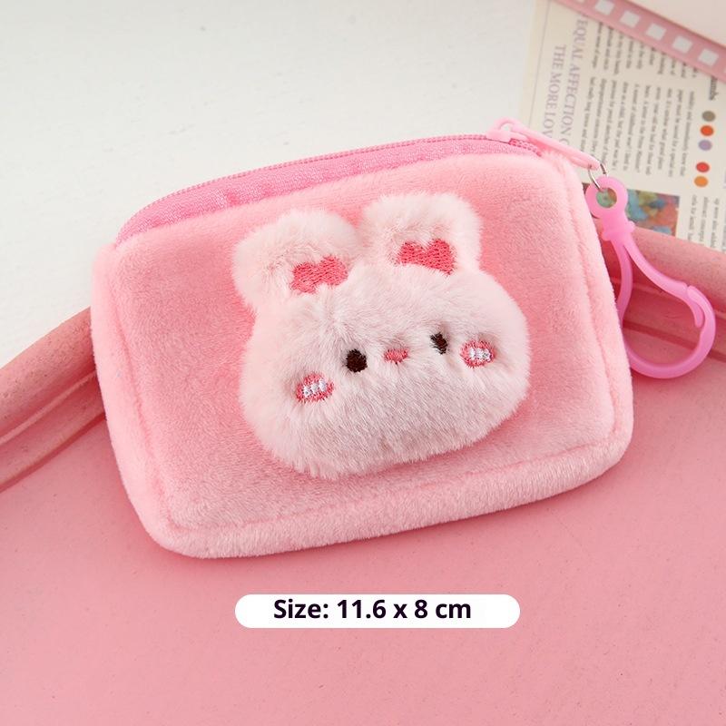 Japanisches Kawaii Cartoon Plüsch Aufbewahrungs Münzbeutel Tragbar Cartoon Schlüssel Münzbeutel Rucksack Dekoration Geschenke