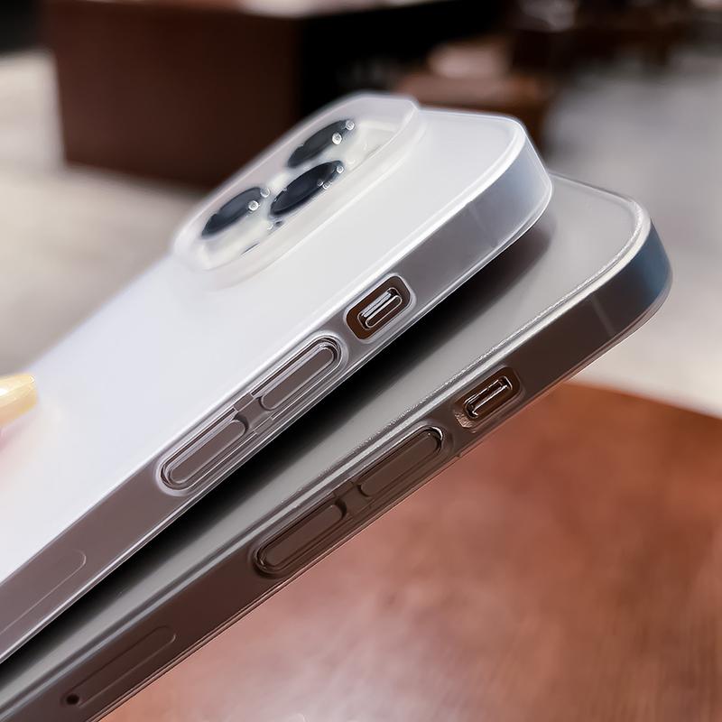 Ultra Thin Transparent Hard Back Cover Case For iPhone 15 14 Plus 13 12 Pro Max Matte PC Clear Shell Coque Apple 13 Shockproof