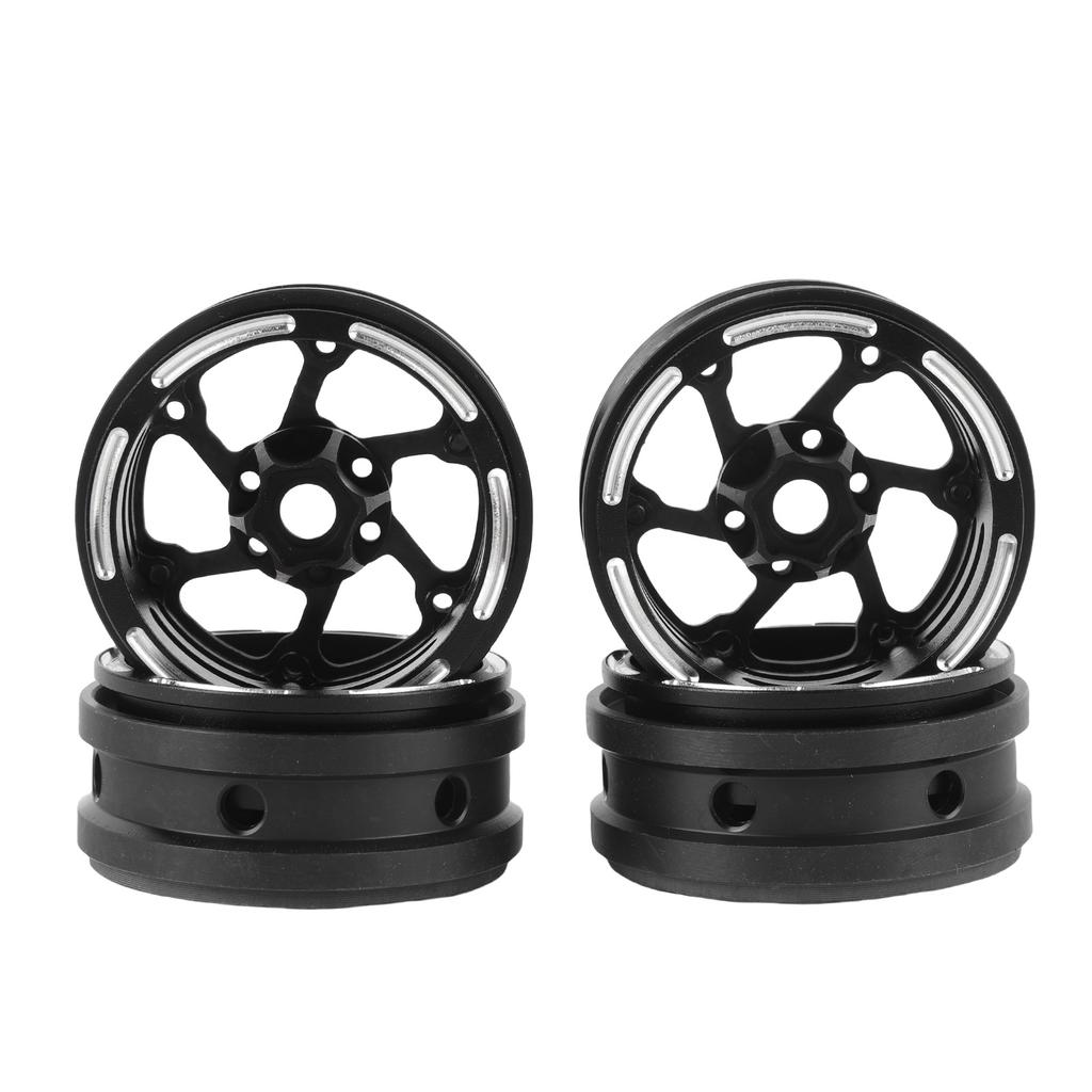 4 Pcs 1.9 Inch 1/10 RC Wheel Rims Replacement for SCX10 D90 Capra Carbon Fiber Lightweight RC Crawler Wheel Rims