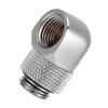 90 Degrees PC Water Cooling Two Touch Fitting G14 Thread Elbow Barb Connector for Tube Silver