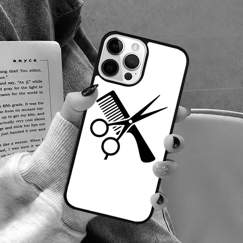 Barber Pole Scissor Phone Case for iPhone 17 Air 16 16e 15 Plus for Apple 13 11 12 14 Pro Max Cover coque Shell