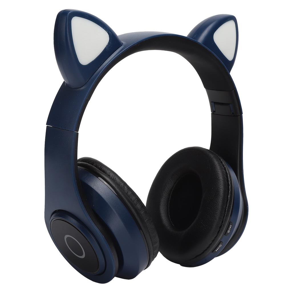 B39 Katzenohrenform Kabelloses Headset Bluetooth Niedlicher Gaming-Kopfhörer für Musik Zuhause Sport Blau