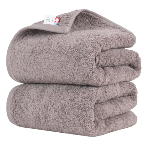 

oruTa Imabari Bath Towels, Set of 2, 100% Cotton, Thick, Soft, Absorbent, and Gentle on the Skin, Hotel-Quality, Perfect for After-Bath Use or as a Ho