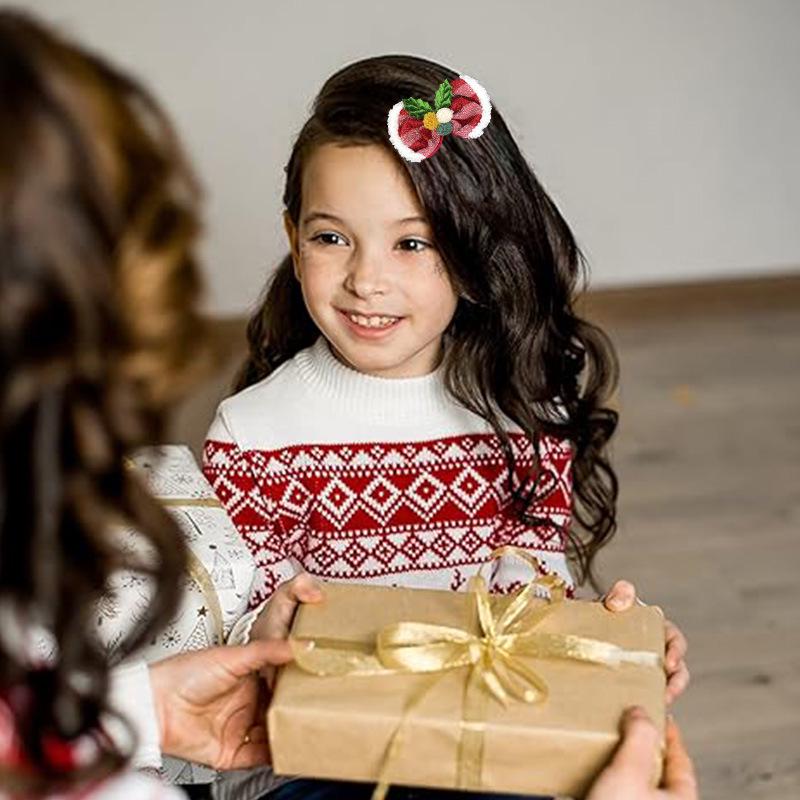 European-American Style Christmas Hat Hair Clip - Cute Girly Hair Accessory & Decoration