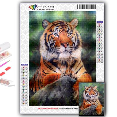 Popular 5D Diy Cross Stitch Animal Painting Full Drill Cross-Stitch Crafts Kit Wall Sticker Home Decor
