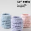 Velvet Terry Infant Floor Socks Solid Color Knitted Socks New Plush Baby Socks  for Newborns