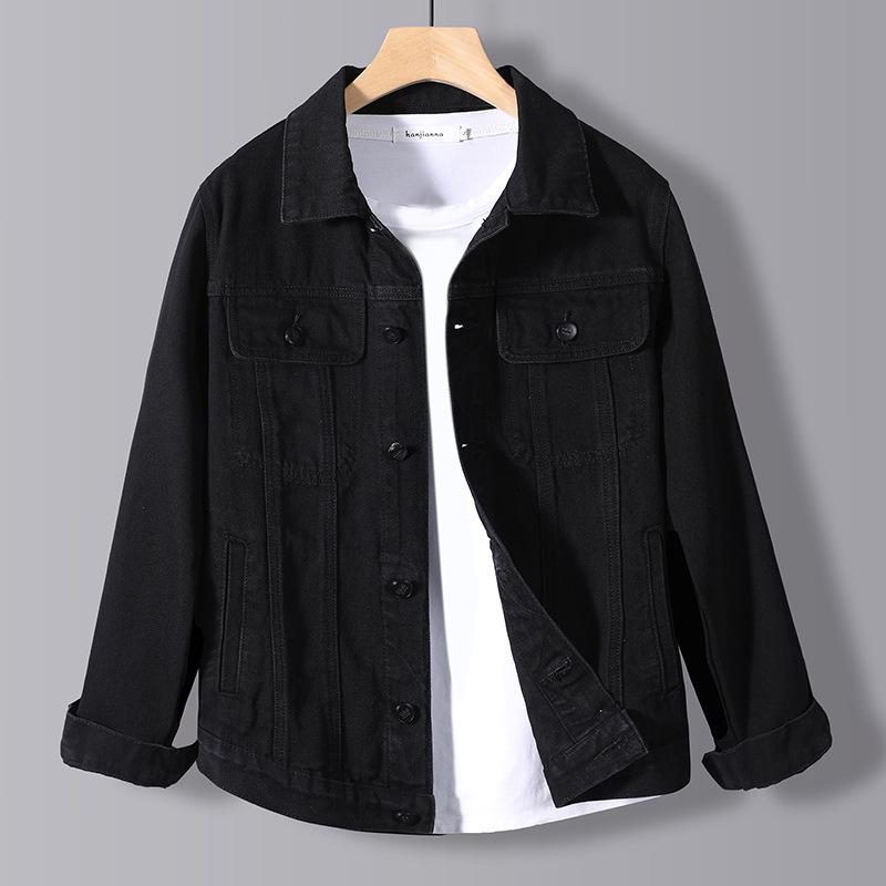 Spring & Autumn Men s Korean Style Slim Fit Denim Jacket - Retro, Fashionable, Handsome, Casual Trend. M Slim Fit