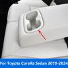 For Toyota Corolla Sedan      2024 Carbon Fiber Rear Seat Water Cup Holder Frame Bezel Interior Accessories