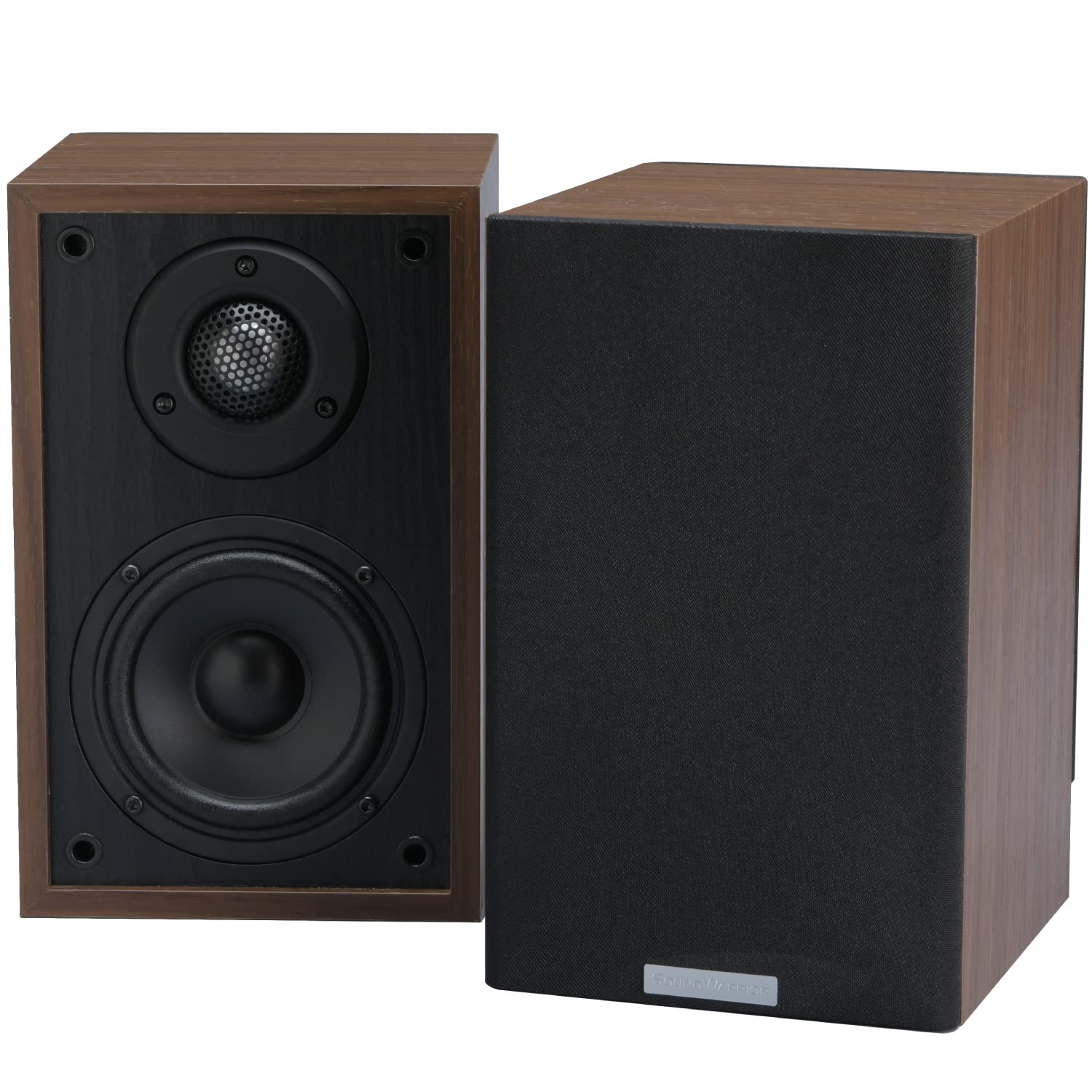 

SOUNDWARRIOR Broadband Passive Radiator Equipped with 2WAY Speaker Wooden Small Bookshelf Speaker Droncone SW-SP1