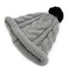 Cat Brother Unisex Korean Style Color Block Pom-Pom Knit Beanie - Warm Wool Hat for Kids, Autumn/Winter