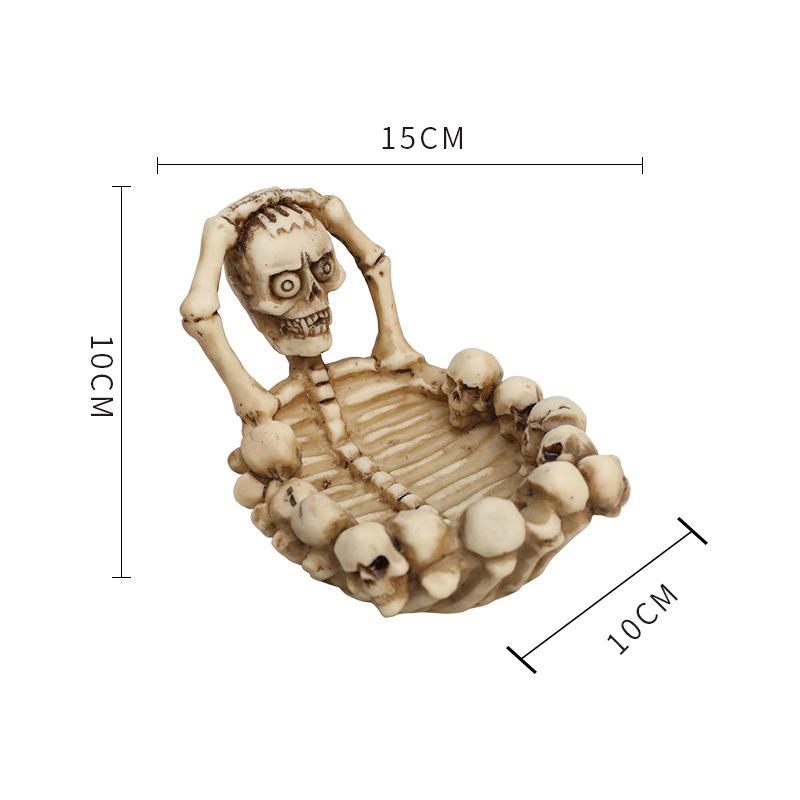 New Halloween Skull Resin Ashtray Home Living Room Coffee Table Desktop Decoration Fashionable Office Ashtray