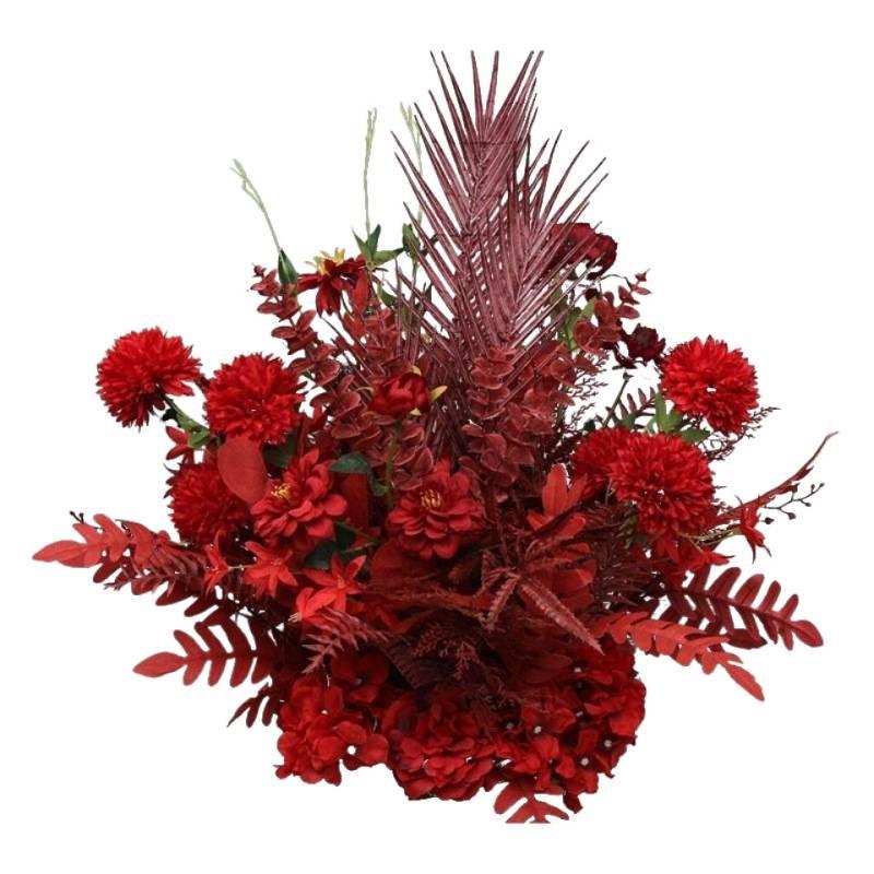 Large Eucalyptus Silk Flower Row for Wedding Table Decoration