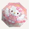 Angel,Hello Kitty Automatic Folding Umbrella-Simple 8-Rib Design, Bright Cartoon Pattern, Durable Iron Frame, Suitable For Travel, Outdoor,