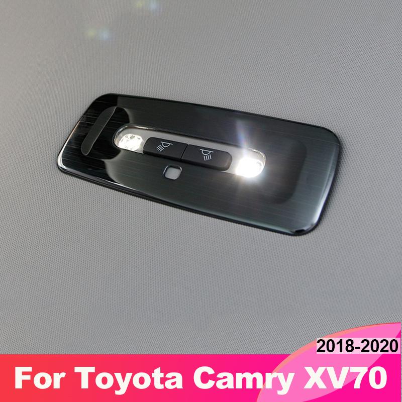 Car Rear Roof Reading Light Lamp Trim Cover Interior Decoration for Toyota Camry XV70 2018 Accessories