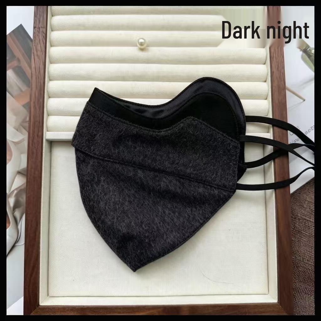 Thickened Winter Cashmere Silk Mask: Fleece-Lined, Windproof, Cold-Proof, Mulberry Silk for Eye Corner Protection
