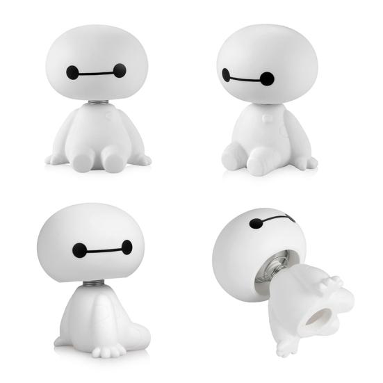 Car Auto Shaking Baymax Doll Head Action Figures Toy Collectible Ornament Decor