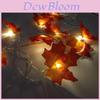 Vibrant Christmas Pendant Maple Leaves Lighted Fall Garland With 10/20/30 Led String Lights For Festive Decor