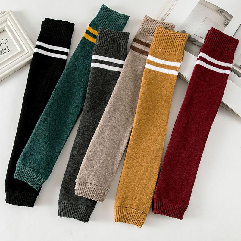 Knee High Sock Boots Women Winter Fleece Lined Leg Warmers Korean Style Long Socks Preppy Style