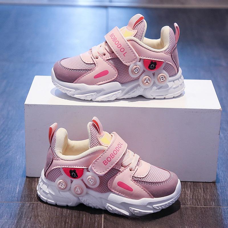

New Style Boys Shoes with Mesh Upper, Sports Shoes for Students, Girls Shoes 21 розовый