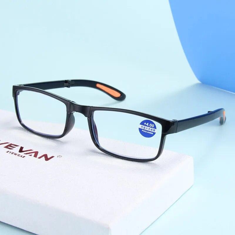 Hot Fashion Design anti blue light Reading Glasses Men Women Folding Small Glasses Frame Black Glasses Presbyopic glasses