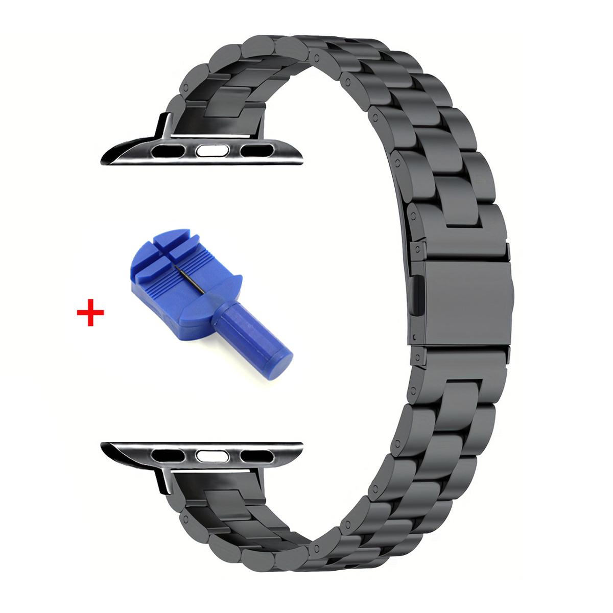 

Ремешок из нержавеющей стали для Apple Watch, ремешок 38 мм, 40 мм, 41 мм, ремешок для часов 42 мм, 44 мм, 45 мм, 49 мм, спортивный металлический ремешок для часов для IWatch 8 7 SE 6 5 4 3 2 1 42mm 44mm 45mm 49mm чёрный