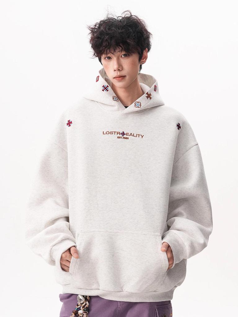 500g Unisex Ethnic Embroidered Hoodie - Autumn Long Sleeve Street Style