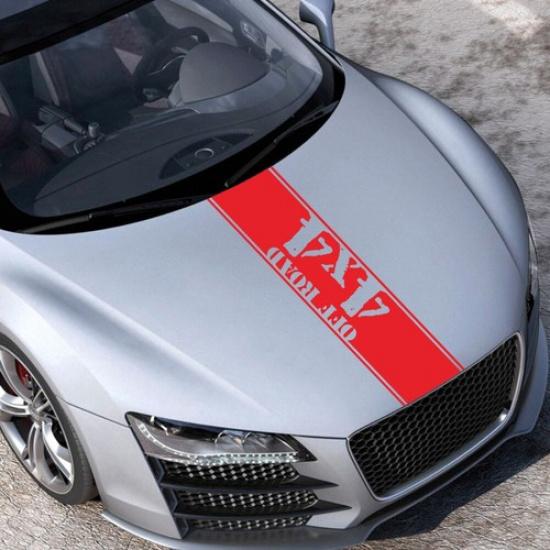 Vinyl Decal Car Accessories Waterproof Hood Cover DIY Decoration Self Adhesive