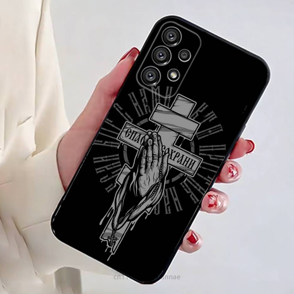 Orthodox Cross Icon Church ART Phone Case For Samsung Galaxy A54,34,24,73,53,52,52S,04S,04E,A72 Cover