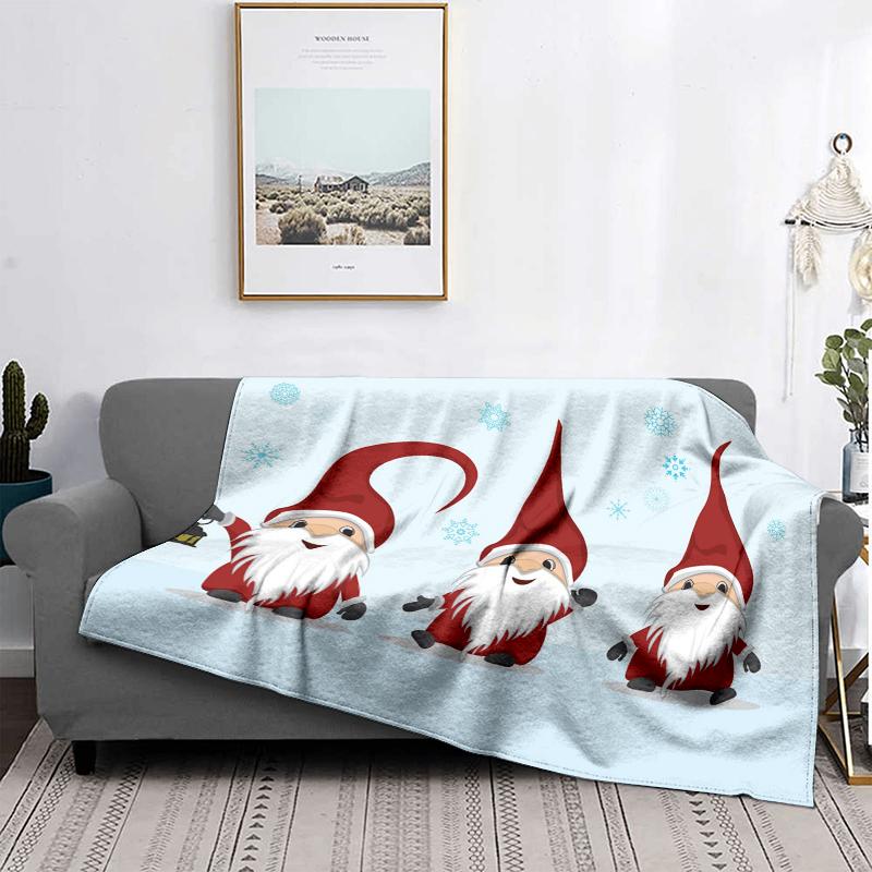 Hjemmedekorasjon plysj pledd sofateppe sengeteppe seng fluffy myke tepper dekor rutete moderne Halloween god jul vinter