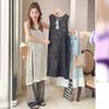 Women's Summer Knit Knee-Length Dress with Hollow Design & Long Slit