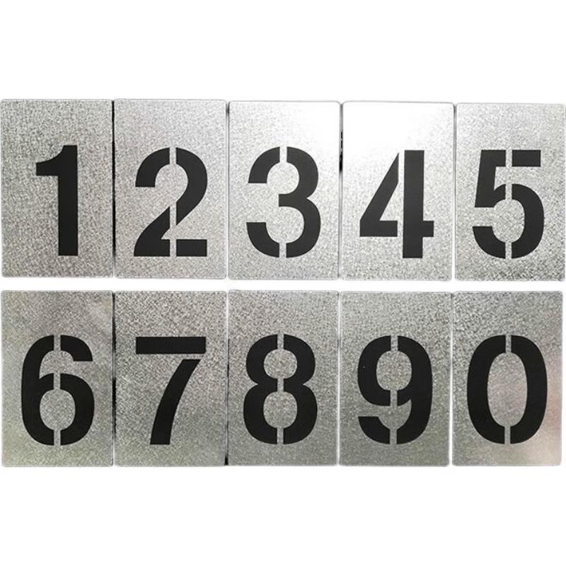 Jinsu Stainless Steel Number Stencil Set