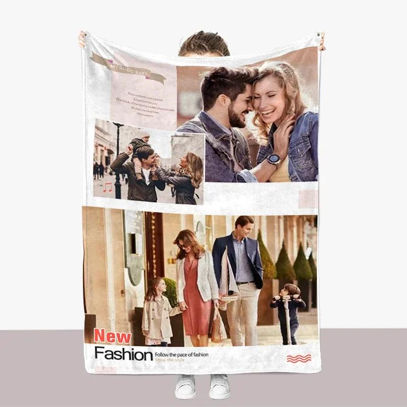 Ich liebe dich Personalisierte Decke mit Fotocollage Text Bild Kuscheldecke für Weihnachten Valentinstag Geburtstagsgeschenk